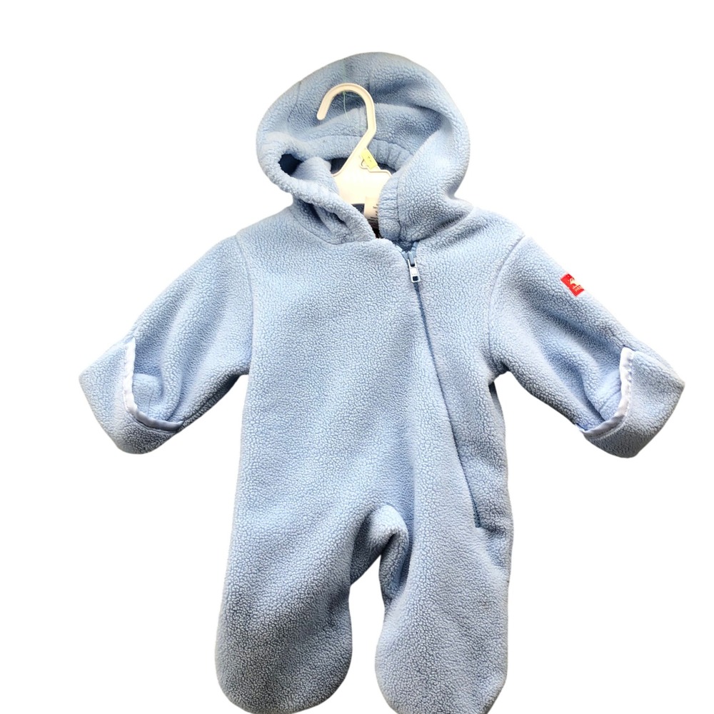 American Widgeon Baby Newborn Polartec Fleece Bunting Snowsuit Hooded Blue